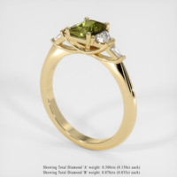 0.88 Ct. Gemstone Ring, 14K Yellow Gold 2
