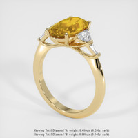 3.00 Ct. Gemstone Ring, 14K Yellow Gold 2