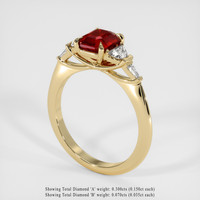 1.25 Ct. Ruby Ring, 14K Yellow Gold 2