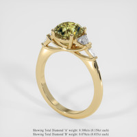 2.53 Ct. Bi Color Sapphire Ring, 14K Yellow Gold 2