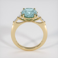 4.75 Ct. Greenish Blue Sapphire Ring, 14K Yellow Gold 3