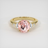 3.59 Ct. Padparadscha Sapphire Ring, 14K Yellow Gold 1