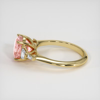 3.59 Ct. Padparadscha Sapphire Ring, 14K Yellow Gold 4