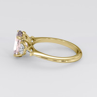 3.06 Ct. Peach Sapphire Ring, 14K Yellow Gold 4