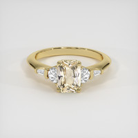 1.68 Ct. Peach Sapphire Ring, 14K Yellow Gold 1