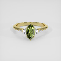 1.69 Ct. Green Sapphire Ring, 14K Yellow Gold 1
