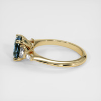 1.94 Ct. Greenish Blue Sapphire Ring, 14K Yellow Gold 4