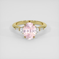 3.71 Ct. Pink Sapphire Ring, 14K Yellow Gold 1