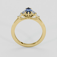 0.84 Ct. Blue Sapphire Ring, 14K Yellow Gold 3