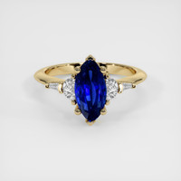 2.04 Ct. Sapphire Ring, 14K Yellow Gold 1