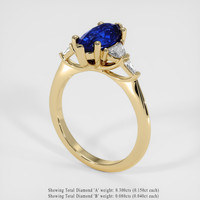 2.04 Ct. Sapphire Ring, 14K Yellow Gold 2
