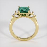 3.06 Ct. Bluish Green Sapphire Ring, 14K Yellow Gold 3