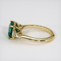 3.06 Ct. Bluish Green Sapphire Ring, 14K Yellow Gold 4