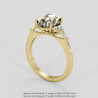 4.16 Ct. Bi Color Sapphire Ring, 14K Yellow Gold 2
