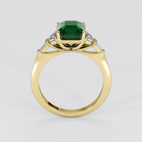 3.05 Ct. Bluish Green Sapphire Ring, 14K Yellow Gold 3