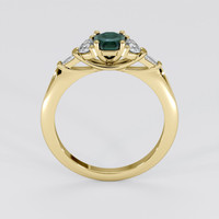 0.67 Ct. Bluish Green Sapphire Ring, 14K Yellow Gold 3