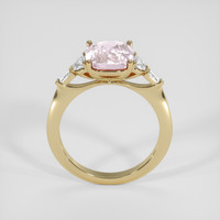 3.10 Ct. Peach Sapphire Ring, 14K Yellow Gold 3