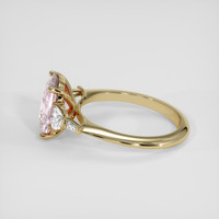 3.10 Ct. Peach Sapphire Ring, 14K Yellow Gold 4