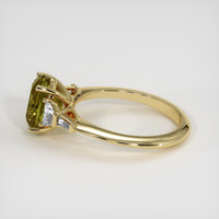 2.43 Ct. Yellowish Green Sapphire Ring, 14K Yellow Gold 4