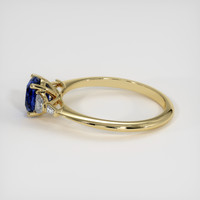 0.61 Ct. Blue Sapphire Ring, 18K Yellow Gold 4
