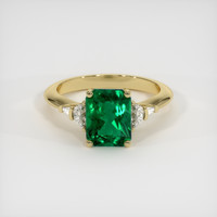 2.18 Ct. Emerald Ring, 18K Yellow Gold 1