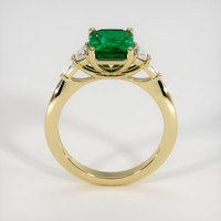 2.18 Ct. Emerald Ring, 18K Yellow Gold 3