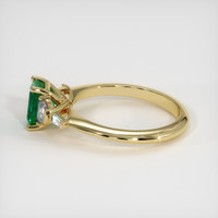 0.98 Ct. Emerald Ring, 18K Yellow Gold 4