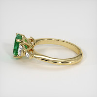 1.24 Ct. Emerald Ring, 18K Yellow Gold 4