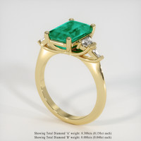 2.96 Ct. Emerald Ring, 18K Yellow Gold 2