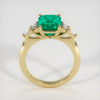 2.96 Ct. Emerald Ring, 18K Yellow Gold 3