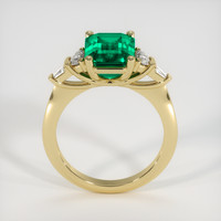 3.87 Ct. Emerald Ring, 18K Yellow Gold 3