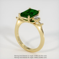 3.19 Ct. Emerald Ring, 18K Yellow Gold 2