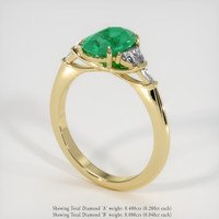 1.67 Ct. Emerald Ring, 18K Yellow Gold 2