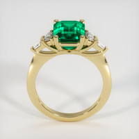 3.92 Ct. Emerald Ring, 18K Yellow Gold 3
