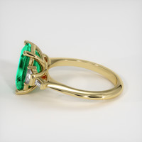 3.92 Ct. Emerald Ring, 18K Yellow Gold 4