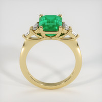 3.76 Ct. Emerald Ring, 18K Yellow Gold 3