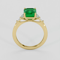 3.89 Ct. Emerald Ring, 18K Yellow Gold 3