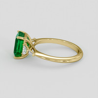 3.89 Ct. Emerald Ring, 18K Yellow Gold 4