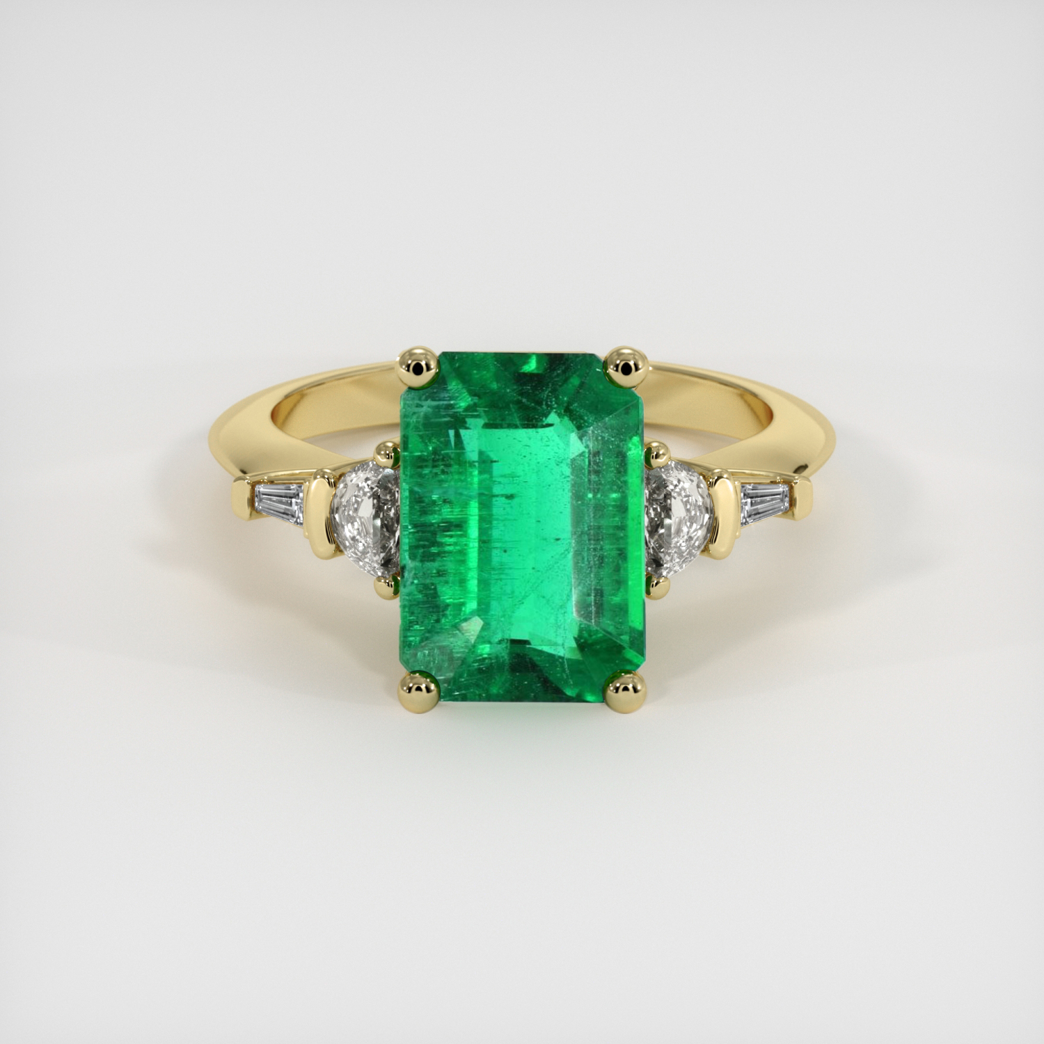 Emerald Ring 3.01 Ct. 18K Yellow Gold | The Natural Emerald Company