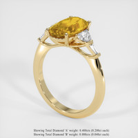 3.00 Ct. Gemstone Ring, 18K Yellow Gold 2