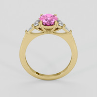 2.01 Ct. Pink Sapphire Ring, 18K Yellow Gold 3