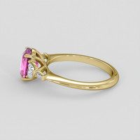 2.01 Ct. Pink Sapphire Ring, 18K Yellow Gold 4
