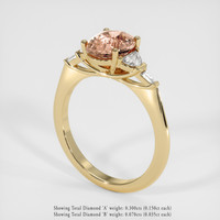 2.12 Ct. Padparadscha Sapphire Ring, 18K Yellow Gold 2