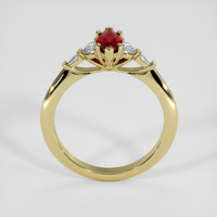 0.76 Ct. Ruby Ring, 18K Yellow Gold 3