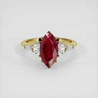 2.64 Ct. Ruby Ring, 18K Yellow Gold 1