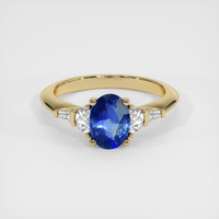 1.27 Ct. Bi Color Sapphire Ring, 18K Yellow Gold 1