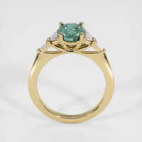 2.00 Ct. Bluish Green Sapphire Ring, 18K Yellow Gold 3