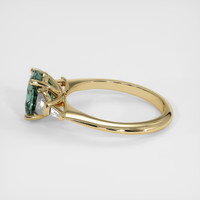 2.00 Ct. Bluish Green Sapphire Ring, 18K Yellow Gold 4