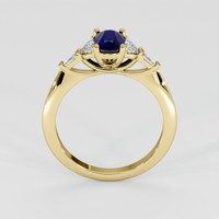 0.91 Ct. Blue Sapphire Ring, 18K Yellow Gold 3