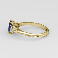 0.91 Ct. Blue Sapphire Ring, 18K Yellow Gold 4